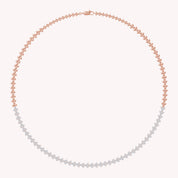 Round Shape Lab Created Moissanite Diamond 4.4MM Width Link Chain Necklace