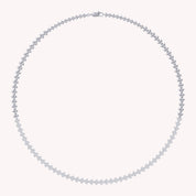 Round Shape Lab Created Moissanite Diamond 4.4MM Width Link Chain Necklace