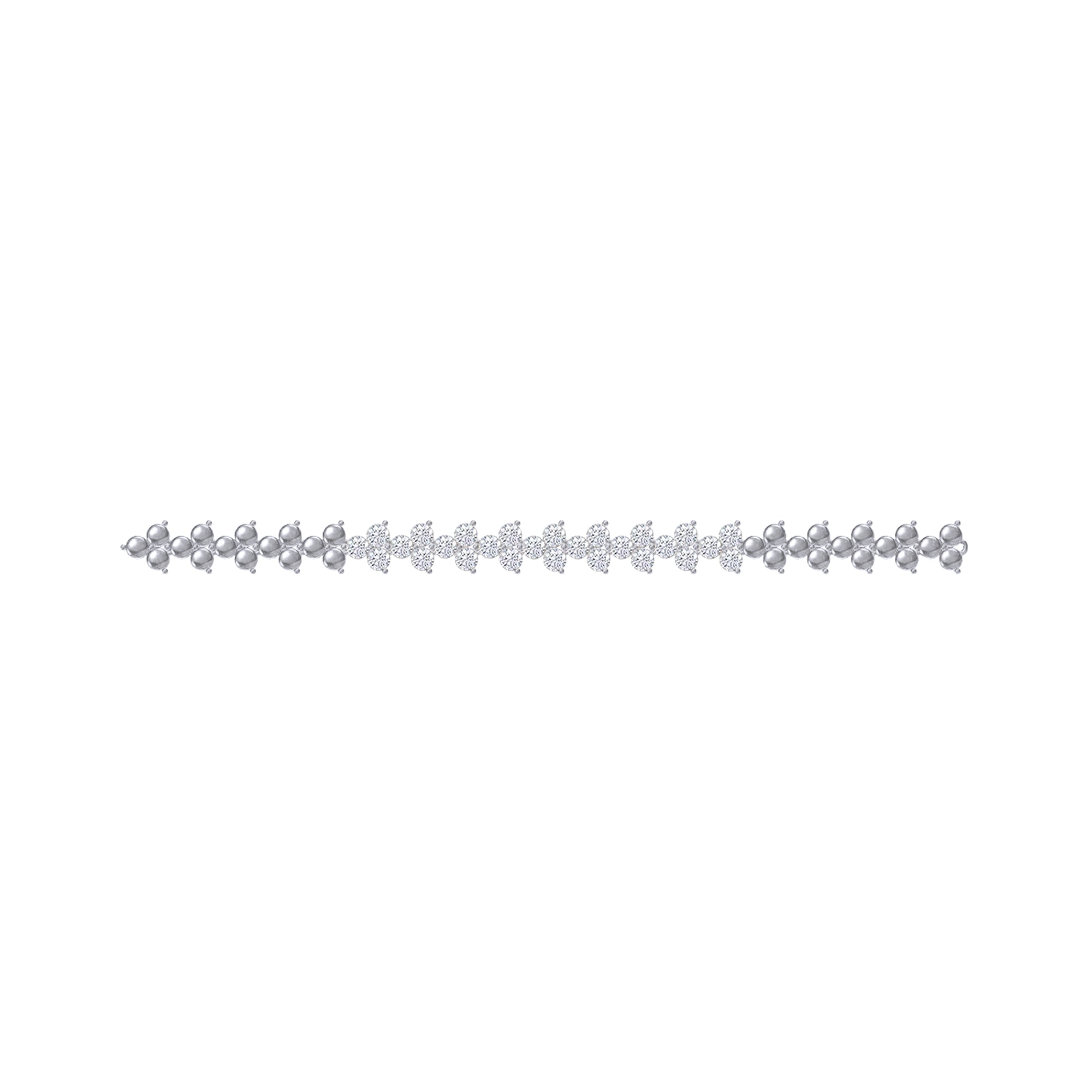 Round Shape Lab Created Moissanite Diamond 4.4MM Width Link Chain Necklace