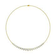 Bib Chain Necklace Lab Created Moissanite