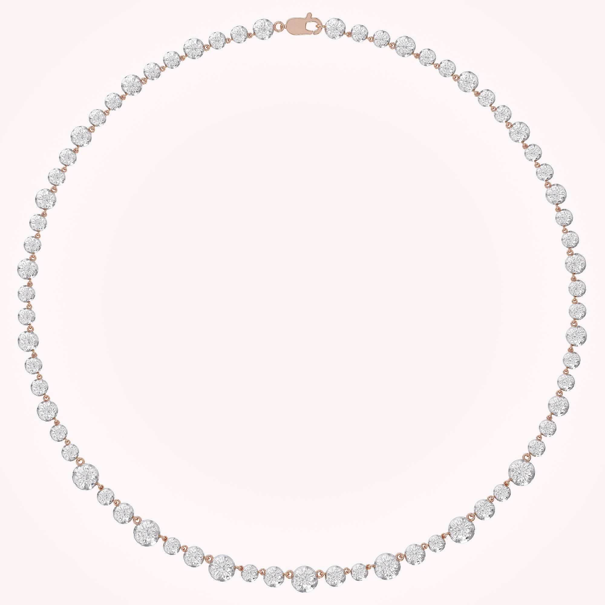 Classic 9.20 CTTW Round cut Lab-Grown Diamond Tennis Necklace
