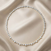 Classic 9.20 CTTW Round cut Lab-Grown Diamond Tennis Necklace