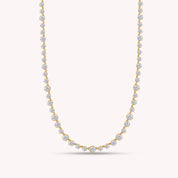 Tennis Choker Chain Necklaces In Lab Created Moissanite