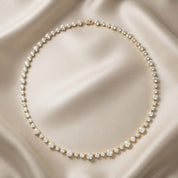 Classic 9.20 CTTW Round cut Lab-Grown Diamond Tennis Necklace