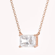 Classic Radiant Cut Lab Grown Diamond Solitaire Pendant Necklace for Women