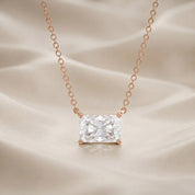 Classic Radiant Cut Lab Grown Diamond Solitaire Pendant Necklace for Women