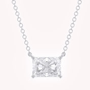 Classic Radiant Cut Lab Grown Diamond Solitaire Pendant Necklace for Women