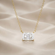 Classic Radiant Cut Lab Grown Diamond Solitaire Pendant Necklace for Women