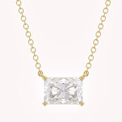Classic Radiant Cut Lab Grown Diamond Solitaire Pendant Necklace for Women