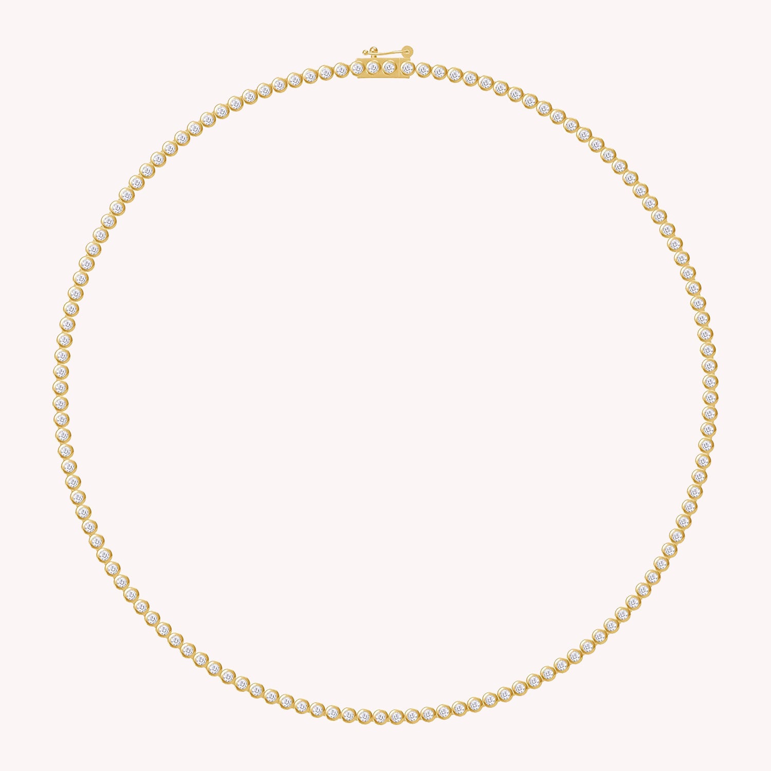 Tennis Necklaces Bezel Set in 4.25 Carat Lab Created Moissanite Necklaces