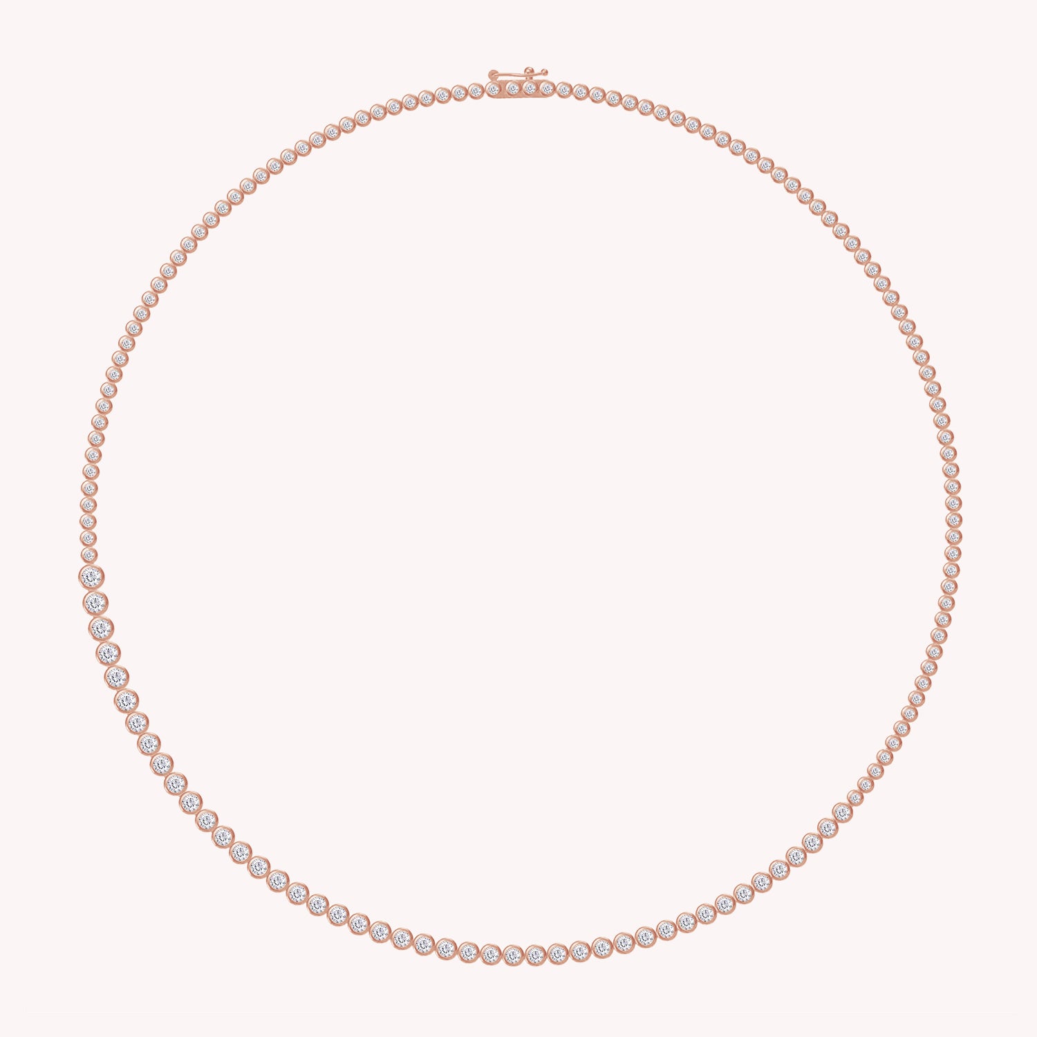 Tennis Necklaces Bezel Set In White Cubic Zirconia Necklace