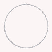 Tennis Necklaces Bezel Set In White Cubic Zirconia Necklace