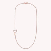 Tennis Bezel Set Initial Letter Lab Created Moissanite Necklace