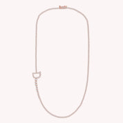 Tennis Bezel Set Initial Letter Lab Grown Diamond Necklace