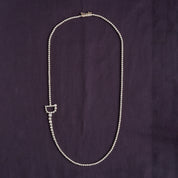 Tennis Bezel Set Initial Letter Lab Created Moissanite Necklace