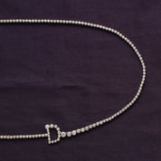 Tennis Bezel Set Initial Letter Lab Grown Diamond Necklace