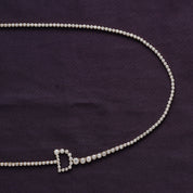 Tennis Bezel Set Initial Letter Lab Created Moissanite Necklace