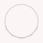 KIN Necklace with 3.00MM Bead Chain in Lab Created Moissanite