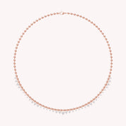 KIN Necklace with 3.00MM Bead Chain in Lab Created Moissanite