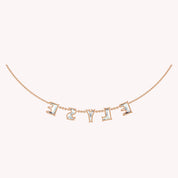 Personalized Name ELYSE Chain Necklace In Lab Created Moissanite