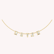 Personalized Name ELYSE Chain Necklace In Lab Created Moissanite