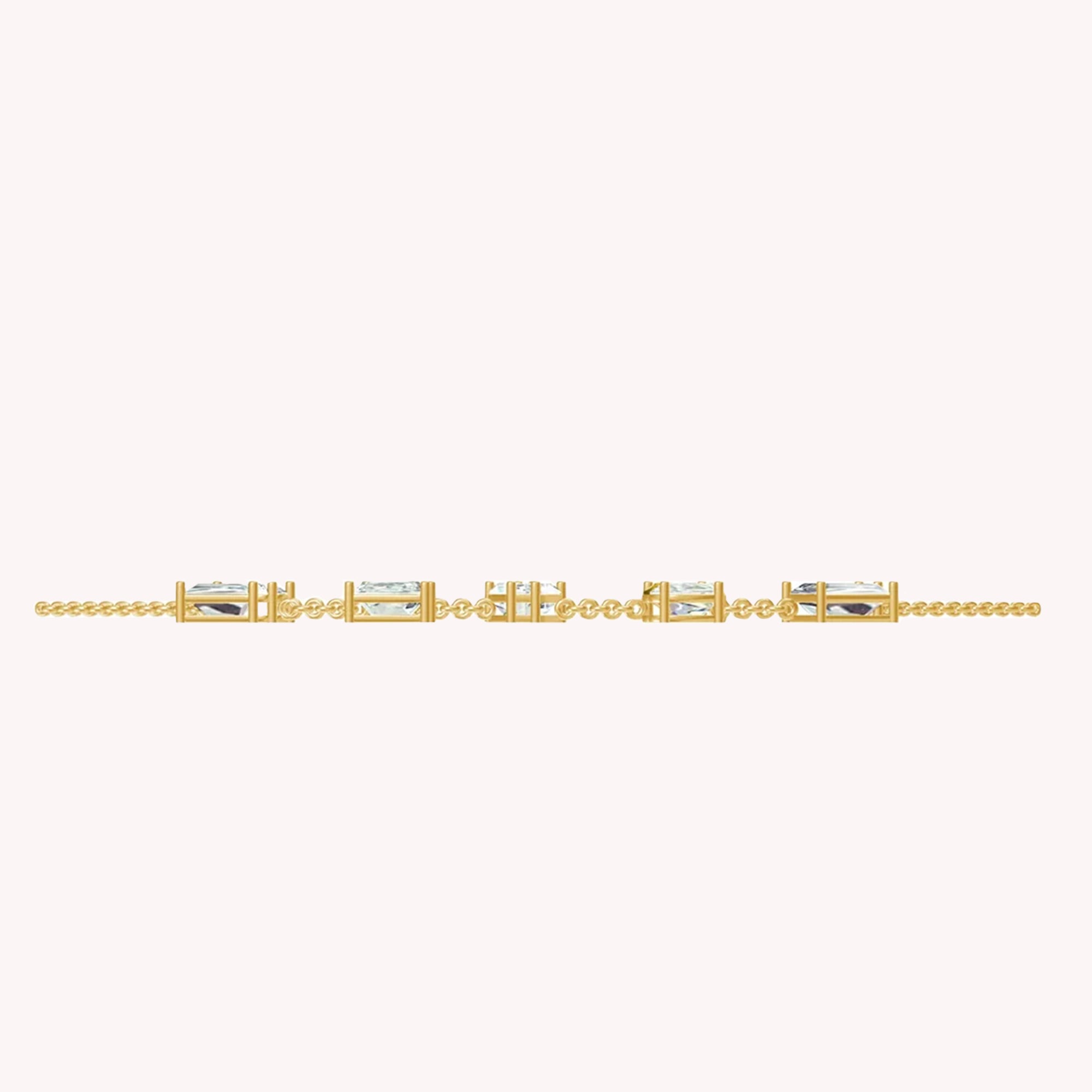 Personalized Name ELYSE Chain Necklace In Lab Created Moissanite