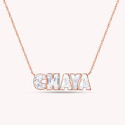 Personalized Name CHAYA Chain Necklace In Lab Created Moissanite