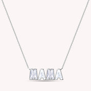 Personalized Name MAMA Chain Necklace In Lab Created Moissanite