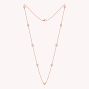 Lab Grown Diamond Bezel Set Station Chain Necklace
