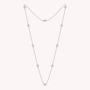 Lab Grown Diamond Bezel Set Station Chain Necklace