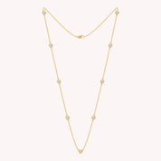 Lab Grown Diamond Bezel Set Station Chain Necklace