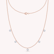 Five Stone Lab Grown Diamond Station Necklace