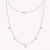 Five Stone Lab Grown Diamond Station Necklace