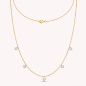 Five Stone Lab Grown Diamond Station Necklace