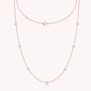 Seven Stone Lab Grown Diamond Station Necklace