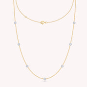 Seven Stone Lab Grown Diamond Station Necklace