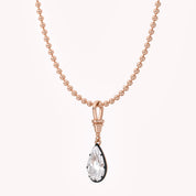 7.00 Carat Pear Cut Lab Grown Diamond Solitaire Pendant Necklace