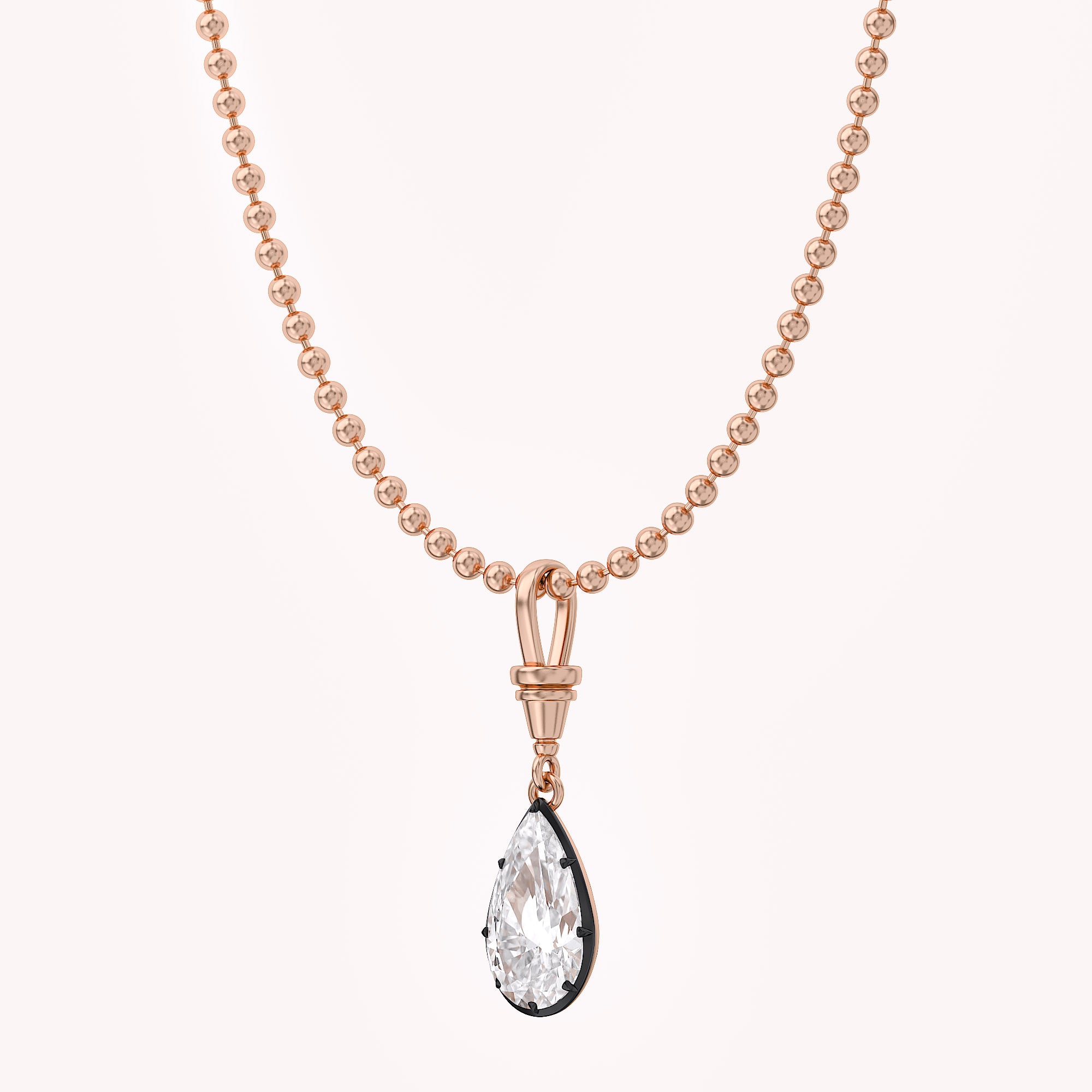 7.00 Carat Pear Cut Lab Grown Diamond Solitaire Pendant Necklace