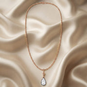 7.00 Carat Pear Cut Lab Grown Diamond Solitaire Pendant Necklace