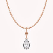 7.00 Carat Pear Cut Lab Grown Diamond Solitaire Pendant Necklace
