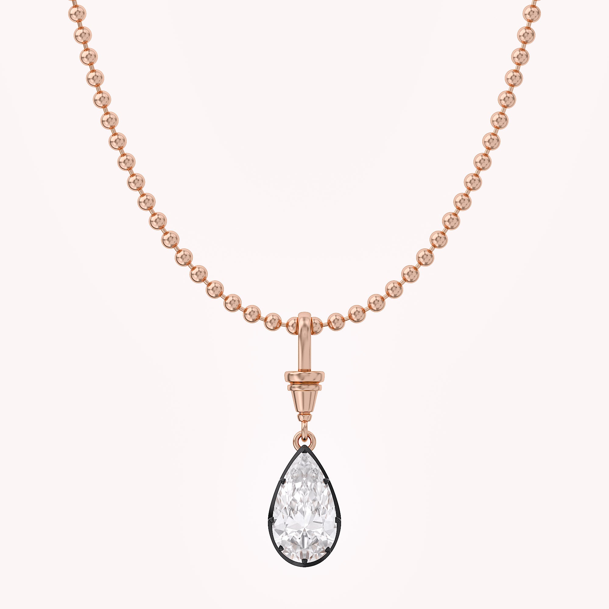 7.00 Carat Pear Cut Lab Grown Diamond Solitaire Pendant Necklace