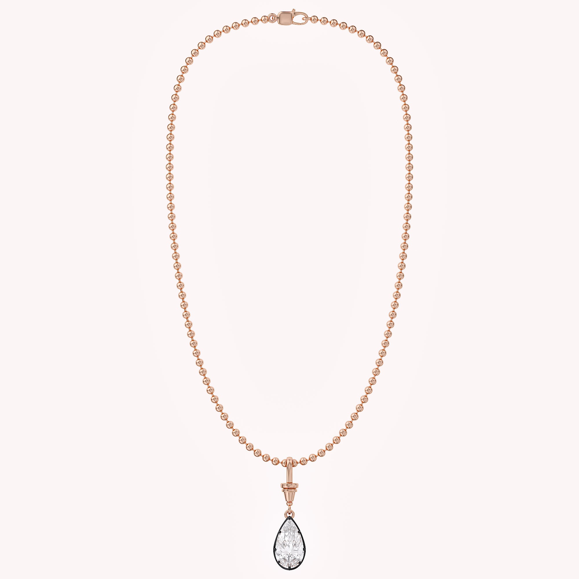 7.00 Carat Pear Cut Lab Grown Diamond Solitaire Pendant Necklace