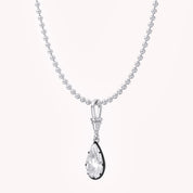 7.00 Carat Pear Cut Lab Grown Diamond Solitaire Pendant Necklace