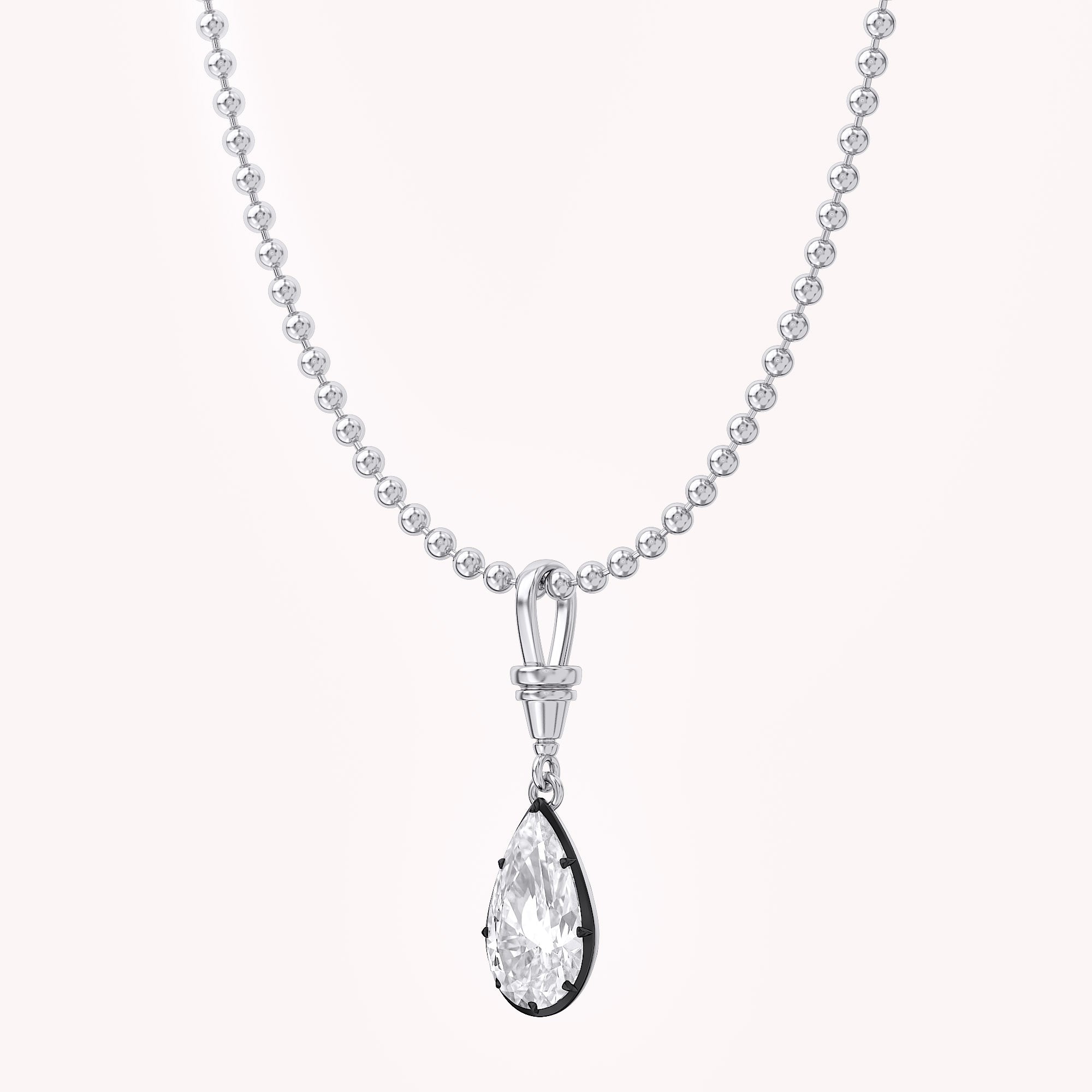7.00 Carat Pear Cut Lab Grown Diamond Solitaire Pendant Necklace
