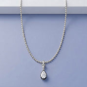 7.00 Carat Pear Cut Lab Grown Diamond Solitaire Pendant Necklace