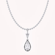 7.00 Carat Pear Cut Lab Grown Diamond Solitaire Pendant Necklace