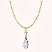 7.00 Carat Pear Cut Lab Grown Diamond Solitaire Pendant Necklace
