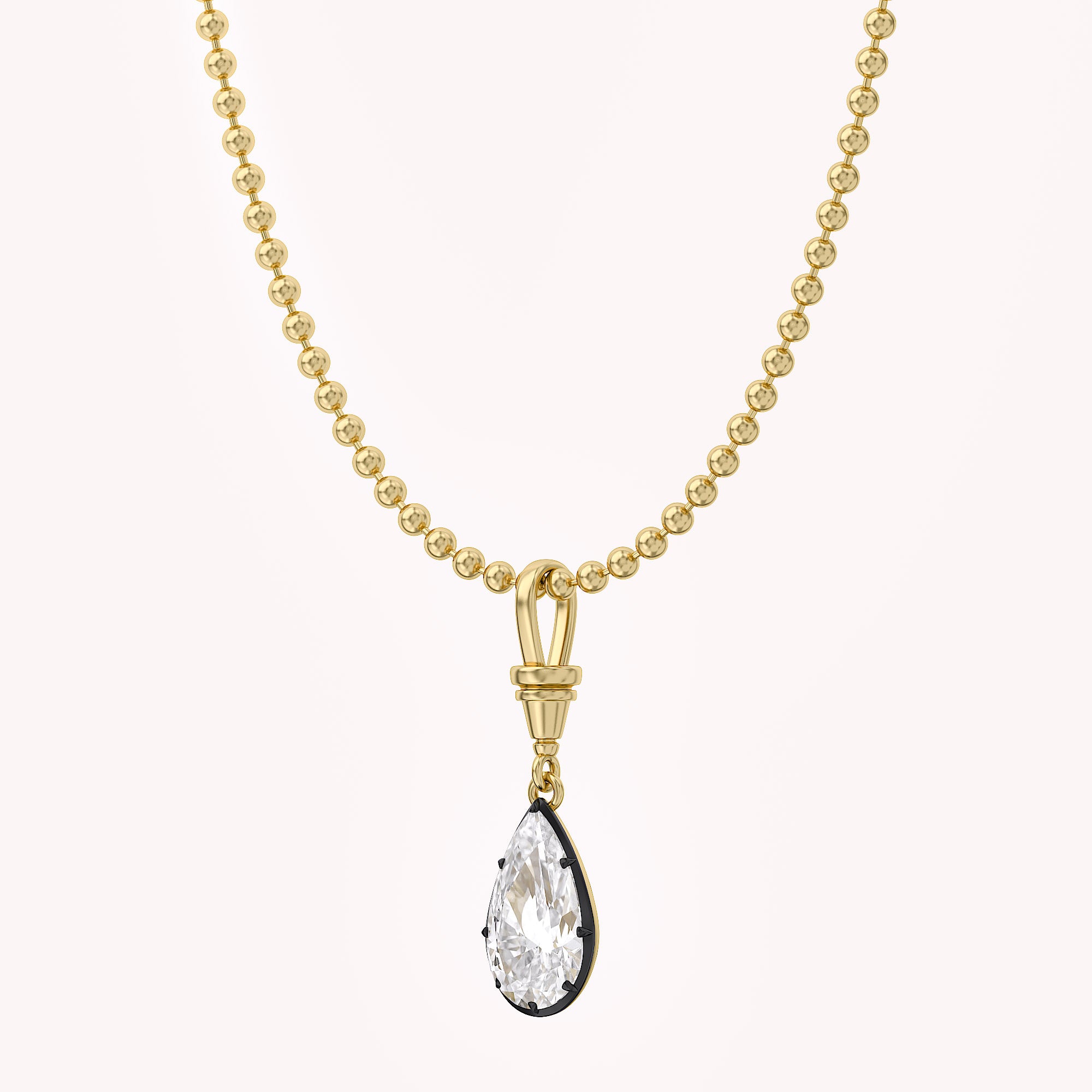 7.00 Carat Pear Cut Lab Grown Diamond Solitaire Pendant Necklace