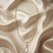 7.00 Carat Pear Cut Lab Grown Diamond Solitaire Pendant Necklace
