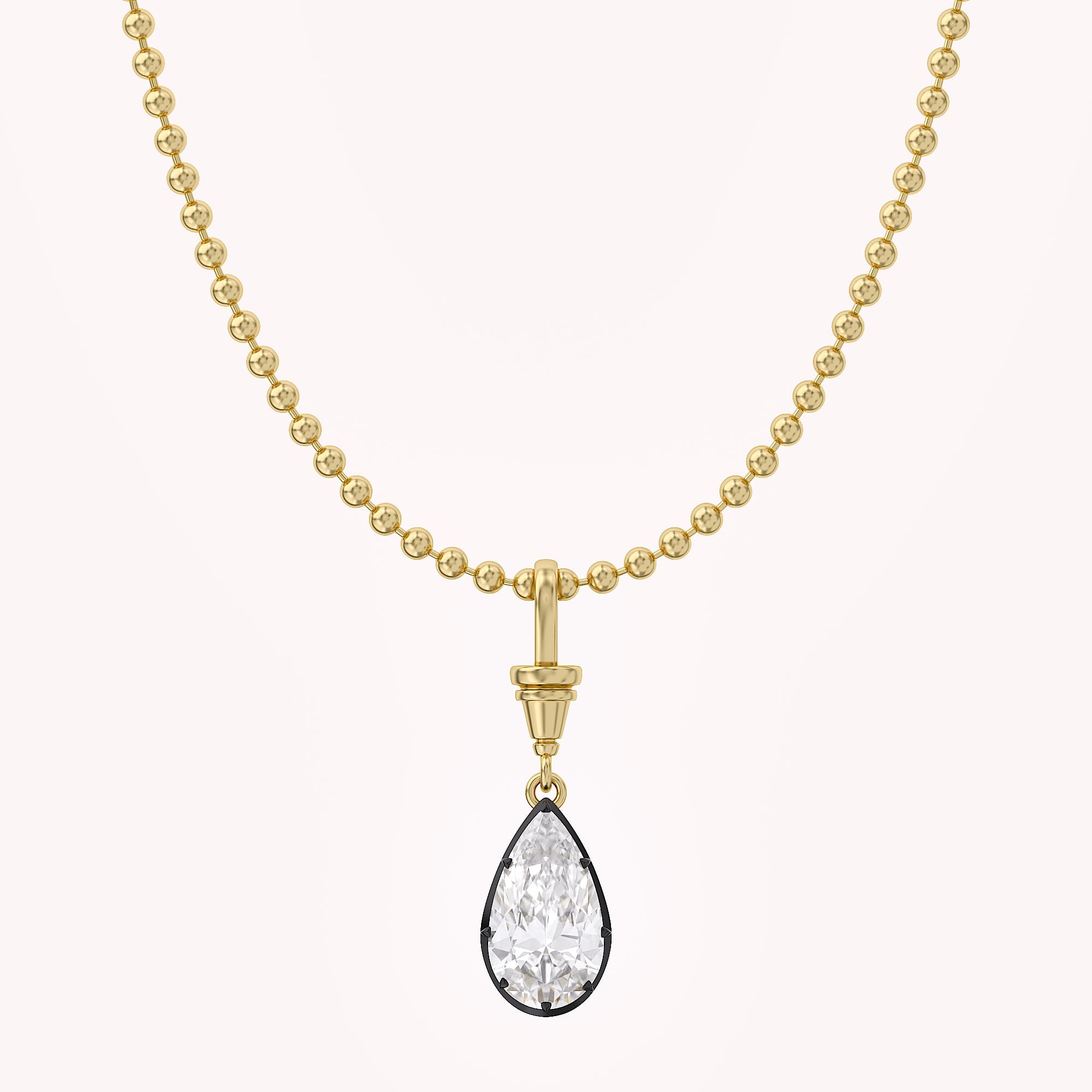 7.00 Carat Pear Cut Lab Grown Diamond Solitaire Pendant Necklace